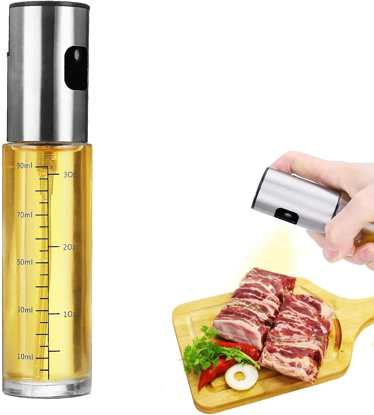 necopure glass olive oil cooking sprayer